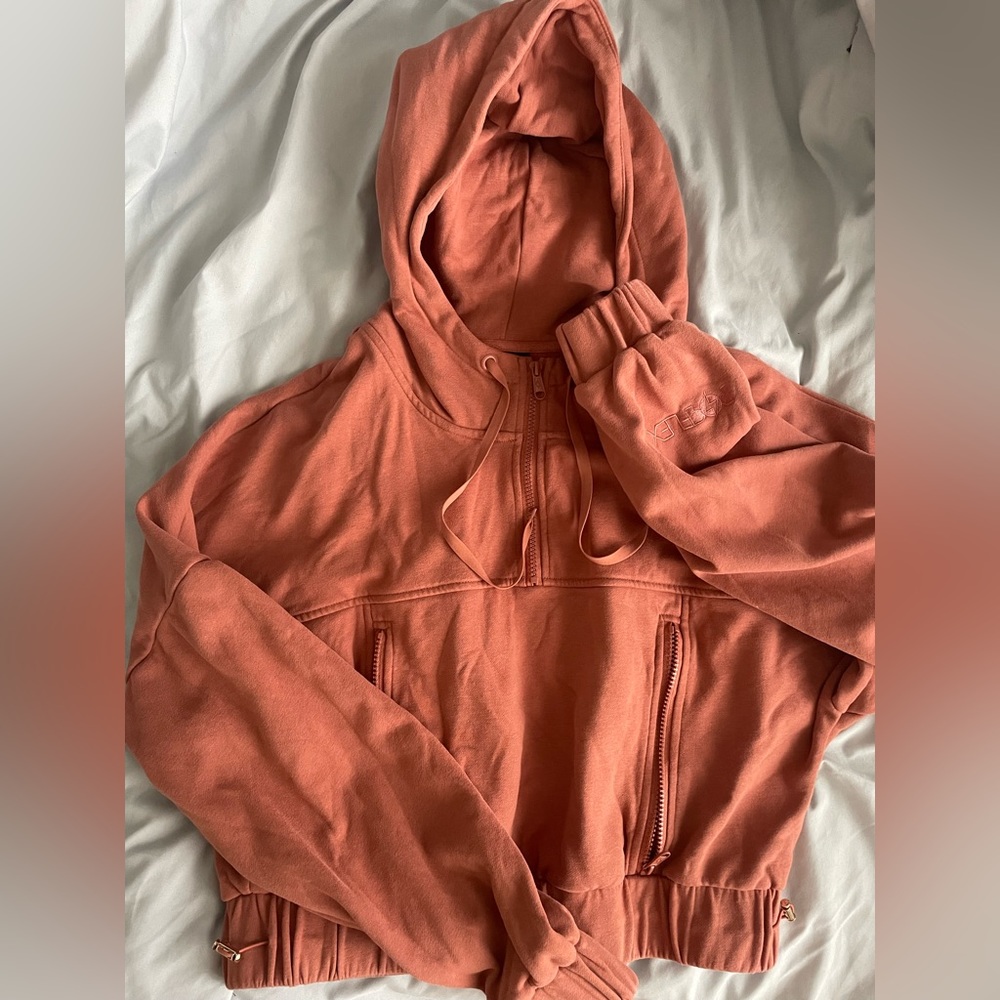 POPFLEX Half Zip Warm-Up Hoodie - Rouge